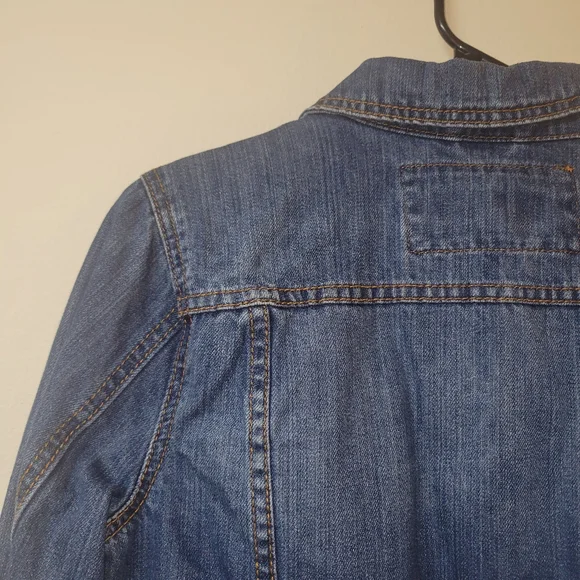 Bagatelle Boho Flower Embroidery Jean Jacket - Picture 11 of 16